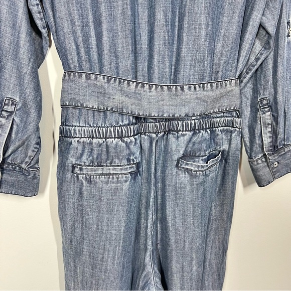 Soft Surroundings Women’s PS Chambray Jumpsuit 100% Tencel Petite 093024 - Picture 4 of 10